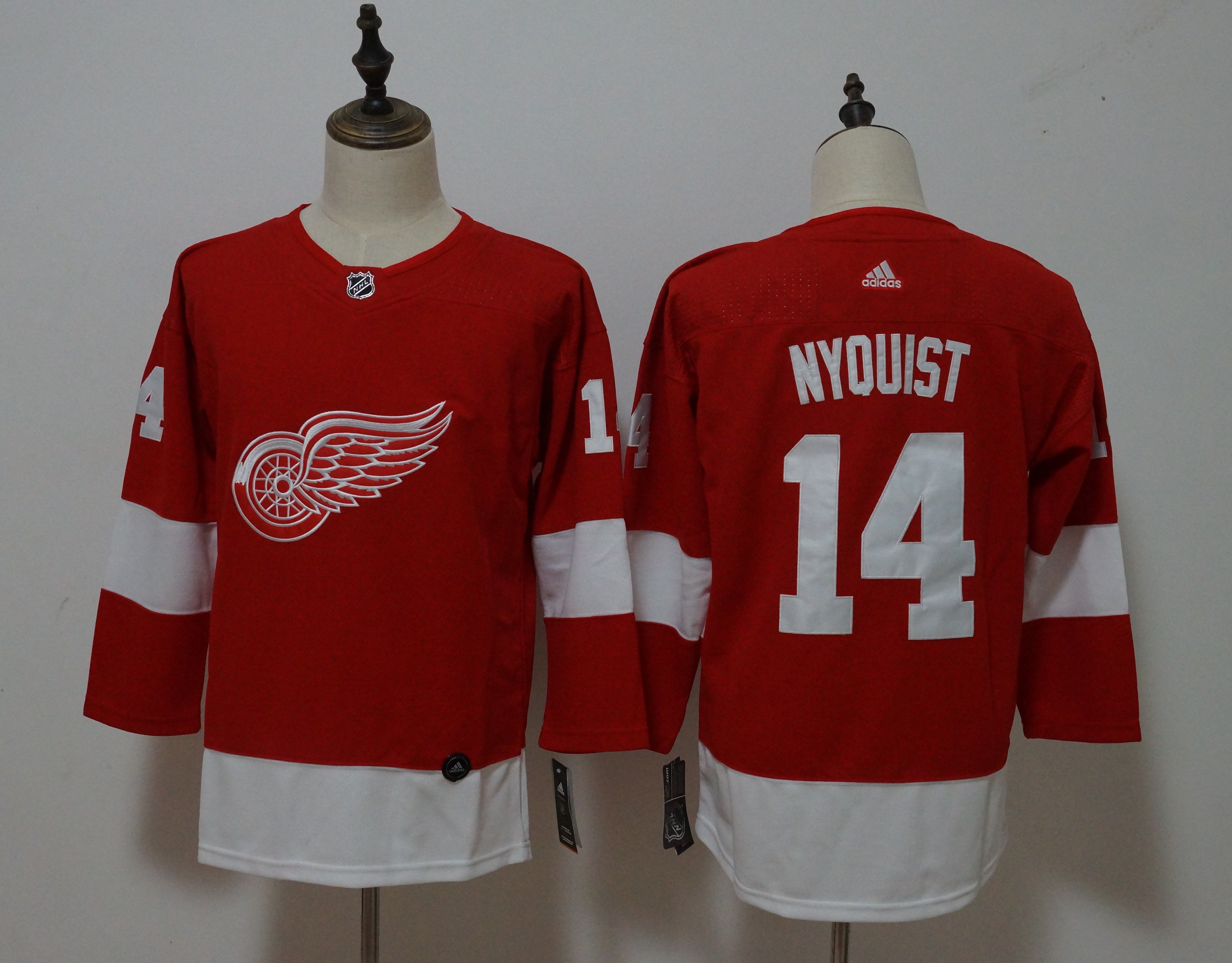 Women Detroit Red Wings #14 Nyquist Red Hockey Stitched Adidas NHL Jerseys